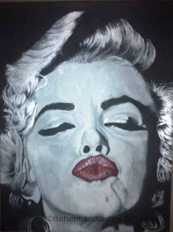 Original acrylic Marilyn Monroe painting,