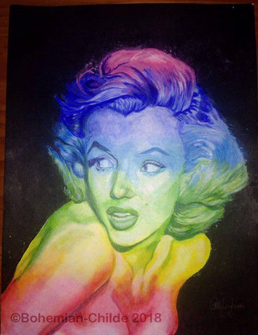 Original acrylic Marilyn Monroe painting,